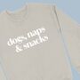 Dog, Naps And Snacks Sweatshirt, thumbnail 3 of 6