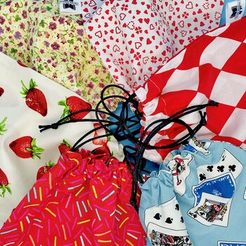 Romantic Red Hearts Drawstring Gift Bag, 3 of 3