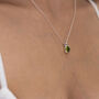 Silver And Peridot Pendant Necklace, thumbnail 1 of 3