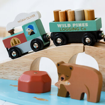 Personalised Wooden Wild Pines Train Set, 4 of 12