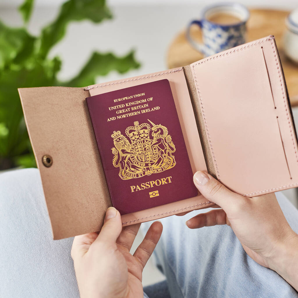 Personalised Leather Passport Holder For Women By Vida Vida