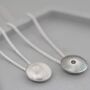 Sterling Silver Round Necklace With Sunburst Motif, thumbnail 1 of 12