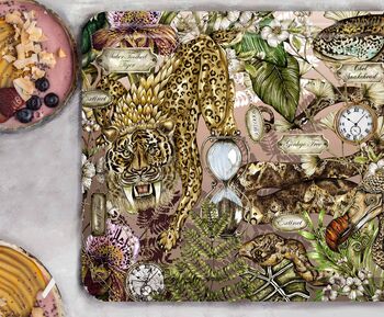 The Prehistoric Eden Serving Tray In Blush Pink Extinct Wildlife Platter By House Of Norris, 3 of 4