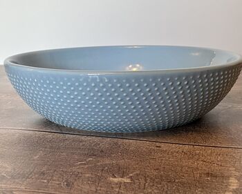 Light Blue Spotted Pasta/Serving Bowl, 22cm, 2 of 2