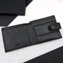 Personalised Black Men's Rfid Leather Bifold Wallet, thumbnail 2 of 5