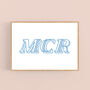 Mcr Manchester Typography Screen Print, thumbnail 2 of 5