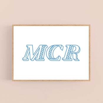 Mcr Manchester Typography Screen Print, 2 of 5