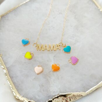 Mama Necklace With Heart Charm Mothers Day Gift, 4 of 8