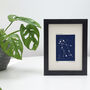 Personalised Gemini Constellation Woodblock Print, thumbnail 1 of 5