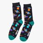 Ufo Space Bamboo Socks Men's Christmas Cracker Hanging Tree Decoration, thumbnail 4 of 5
