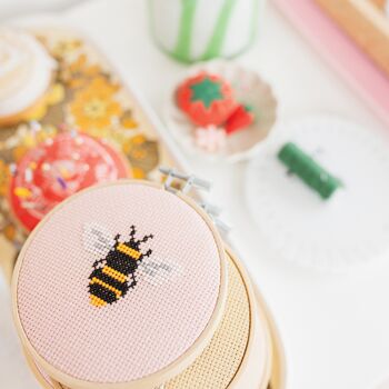Bee Cross Stitch Kit, 2 of 3