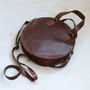 Leather Circle Top Handle Shoulder Bag, thumbnail 3 of 5
