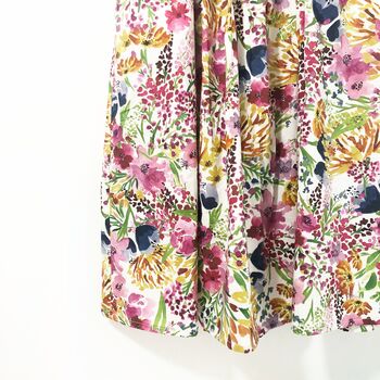 Field Of Flower Printed Cotton Midi Skirt, 6 of 7