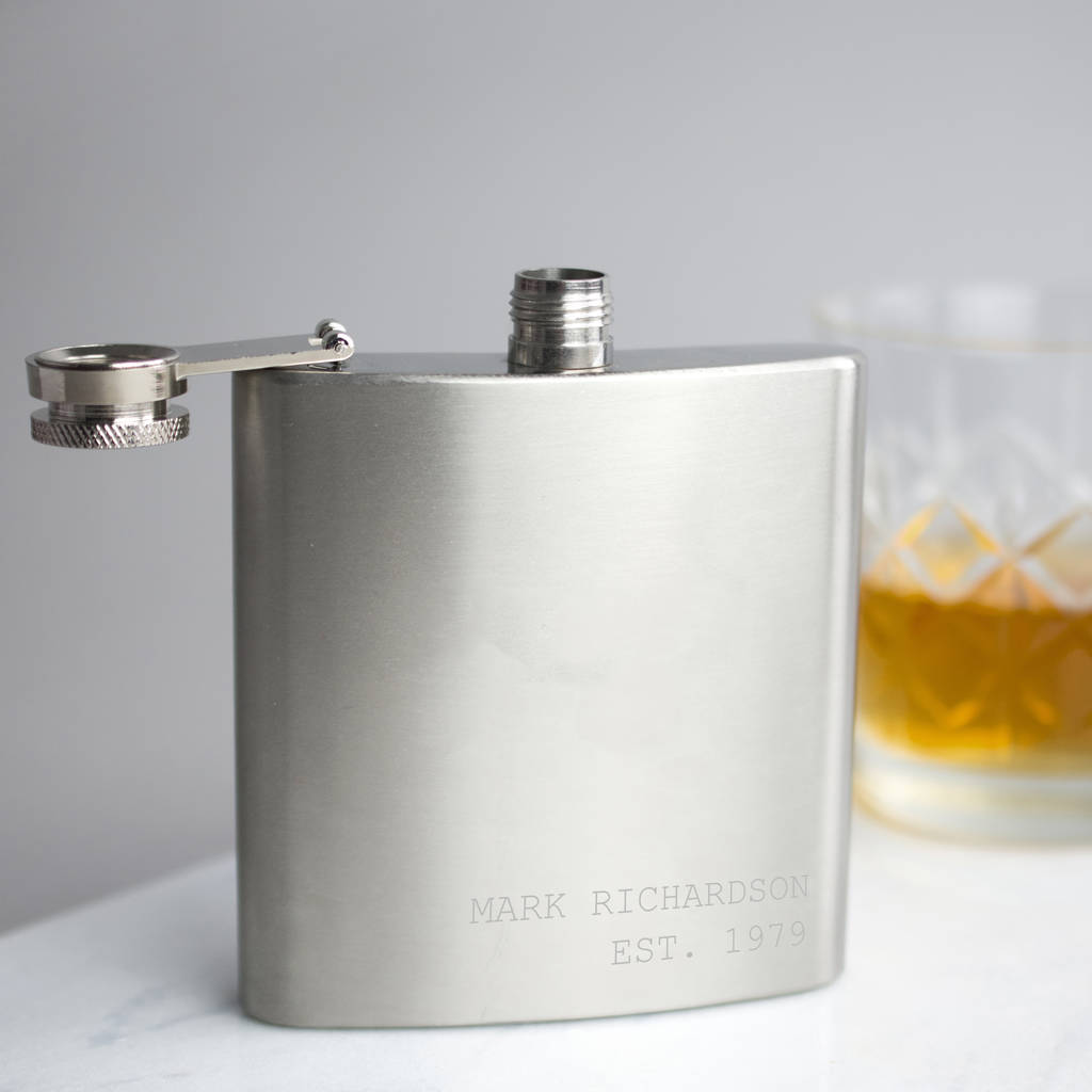 Established Name And Date Personalised Hip Flask By Ellie Ellie ...