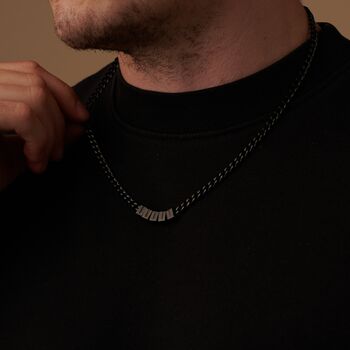 18k Gold Personalised Charm Necklace On Cuban Chain, 10 of 12