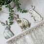 Wooden Bunny Decorations, Set Of Three, thumbnail 6 of 7