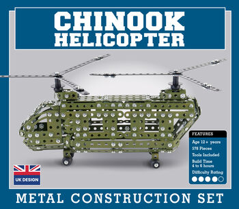 Make Your Own Chinook Helicopter Metal Construction Set, 8 of 9