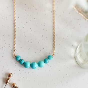 Turquoise Multi Crystal Necklace, 2 of 5