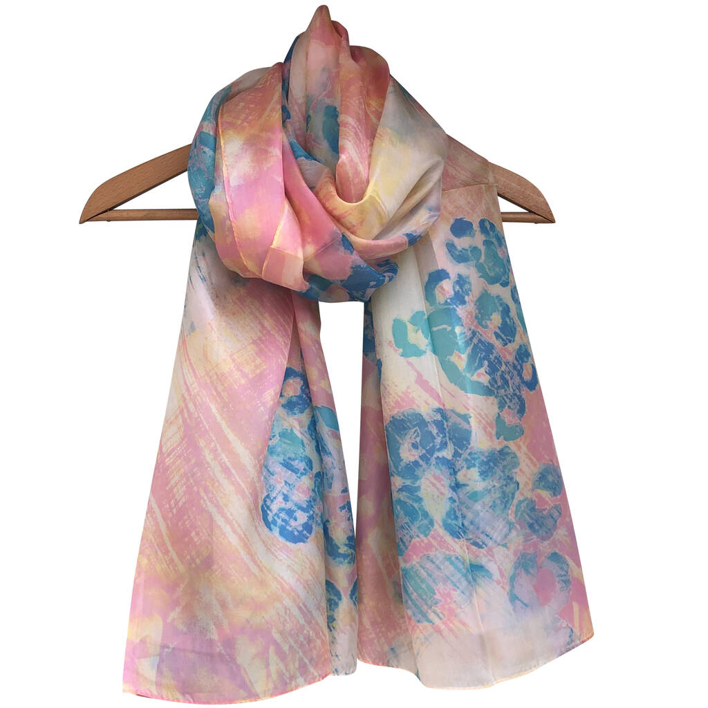 Large 'Summer Breeze' Pure Silk Scarf, 1 of 3