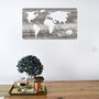 Metal World Map Wall Decor With Continents Design, thumbnail 1 of 11