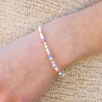 Blossom Multicoloured Seed Bead Friendship Bracelet, 2 of 4