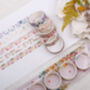 Floral Washi Tape Mixed Pack, Eco Friendly Paper Sellotape Roll, thumbnail 1 of 2