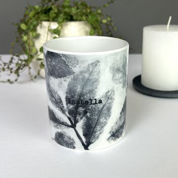 Personalised Leaf Print Ceramic Pot, 7 of 11