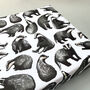 Badger Watercolour Wrapping Paper, thumbnail 2 of 10