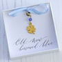 Something Blue Lucky Four Leaf Clover Charm, thumbnail 2 of 4