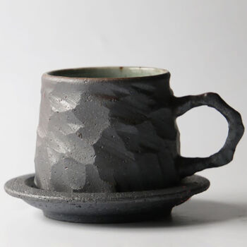 Handmade Ceramic Cup And Saucer Rock Series, 2 of 7