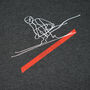 Ski Racer Heather Grey Organic T Shirt, thumbnail 2 of 7