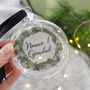 Grandparent Wreath Glass Christmas Bauble Gift, thumbnail 3 of 3