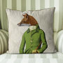 Fox In Green Decorative Cushion, thumbnail 5 of 5