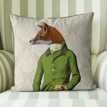 Fox In Green Decorative Cushion, 5 of 5