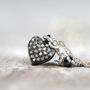 Black Diamond Tiny Heart Necklace, thumbnail 1 of 8
