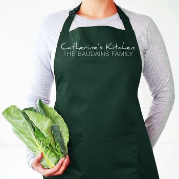 Personalised Name, Family Kitchen Apron, Gift For Her, 3 of 12