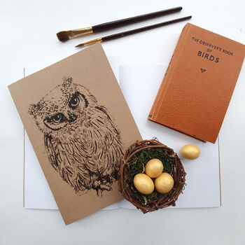 A5 Owl Notebook In A Choice Of Plain Or Lined Paper, 4 of 12