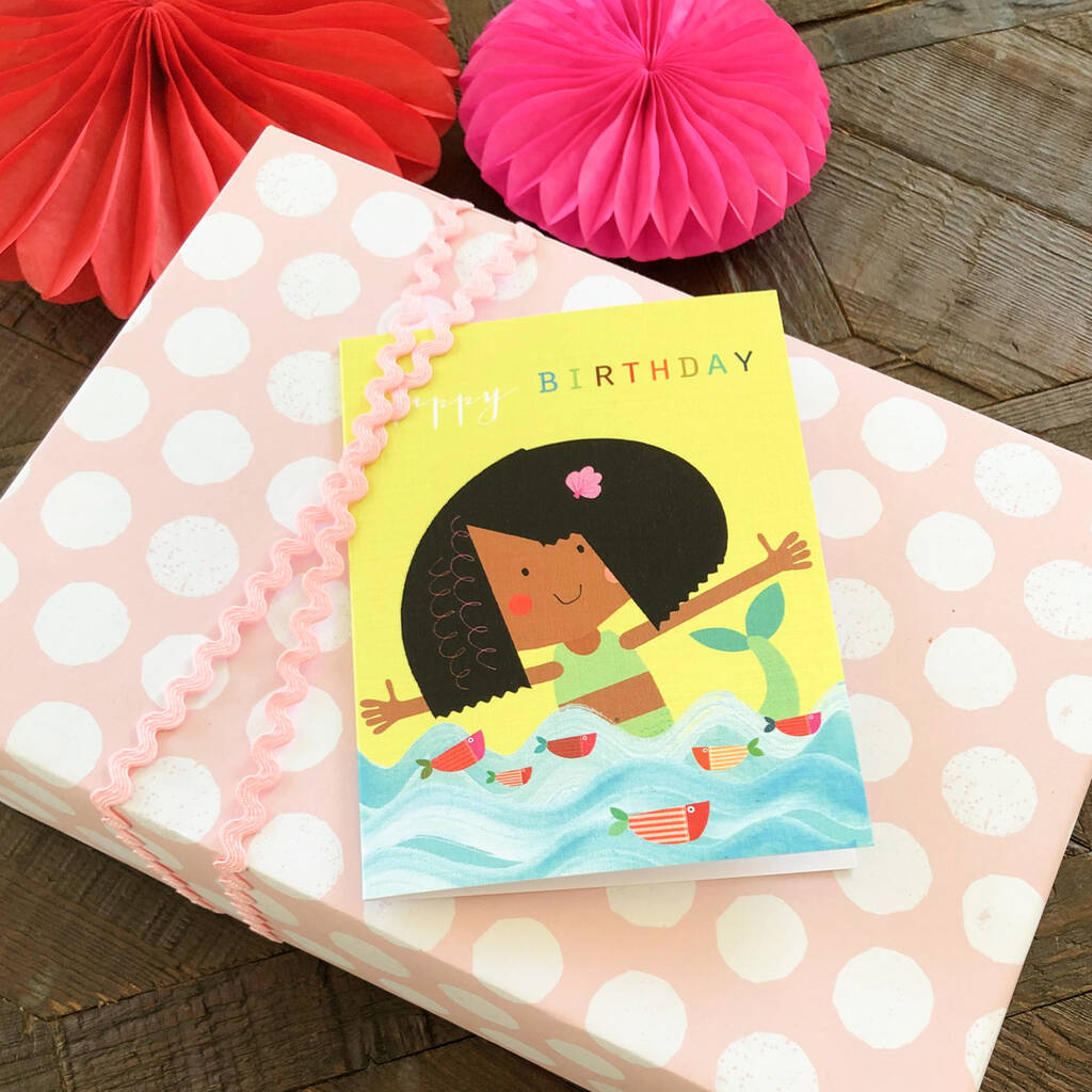 Mini Mermaid Birthday Card By Kali Stileman Publishing
