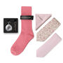 Mens Luxury Plain Pastel Pink Tie Gift Box Set, thumbnail 2 of 4