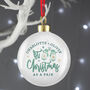 Personalised Couples 1st Christmas As A Pair Bauble, thumbnail 2 of 5