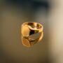Silver Matte Signet Horizon Ring For Men Mens Pinky Rings, thumbnail 8 of 12