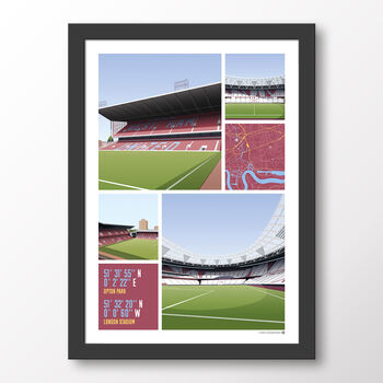 West Ham Views Of Upton Park And London Stadium Poster, 7 of 7
