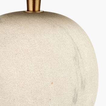 Coastal Sandstone Table Lamp With Cream Shade, 7 of 8