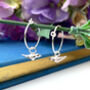 Sterling Silver Small Robin Bird Hoop Charm Earrings, thumbnail 8 of 12