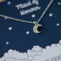 'Love You To The Moon' Sterling Silver Necklace, thumbnail 5 of 10