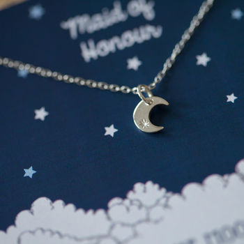 'Love You To The Moon' Sterling Silver Necklace, 5 of 10