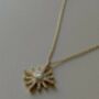 Dainty 14 K Gold Star Sun Necklace, thumbnail 4 of 10
