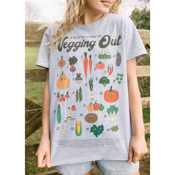 Vegging Out Women's Vegetable Guide T Shirt, 4 of 5