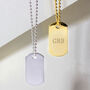 Army Dog Tag With Bead Chain 18 K Gold Plated Silver, thumbnail 5 of 5