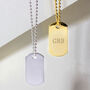 Army Dog Tag With Bead Chain 18 K Gold Plated Silver, thumbnail 6 of 6